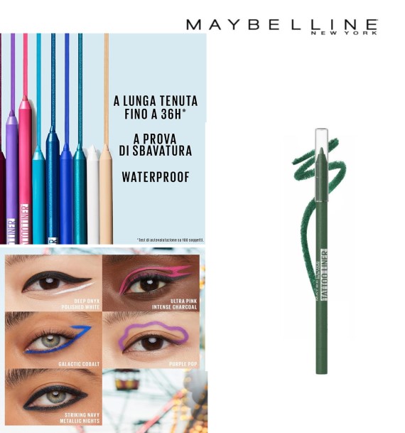 MAYBELLINE NEW YORK - MATITA OCCHITATTO LINER GEL, GREEN